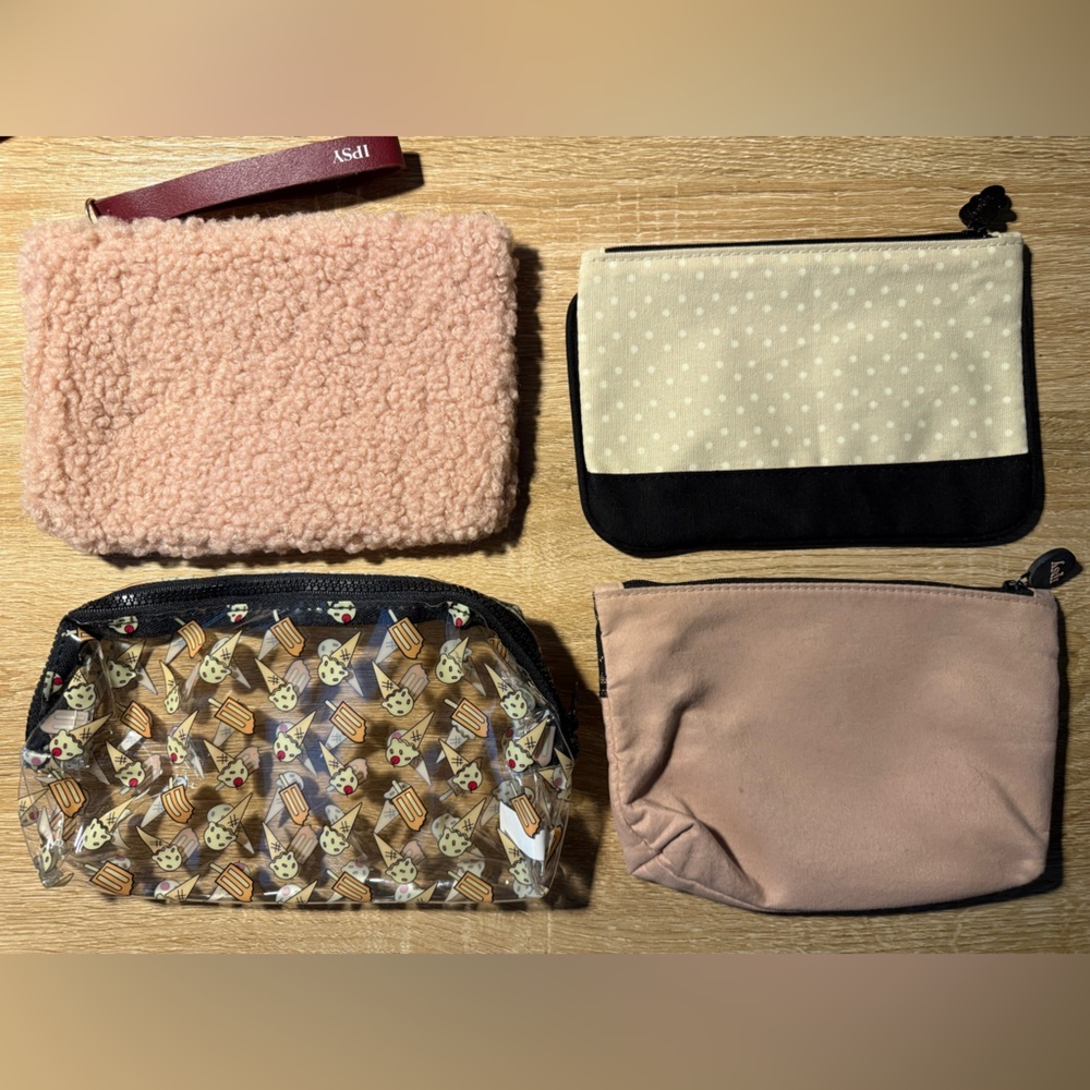 ipsy Pink and Cream Cosmetic Bags Set - Picture 2 of 2